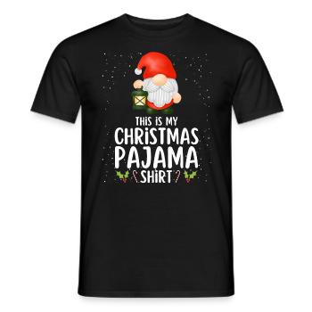 Christmas Pajamas Pajamas Sleepshirt - Men's T-Shirt - black - Front - AI Model Male 178 light (178cm)