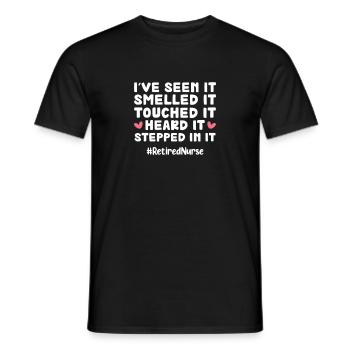 Retirement Nurse Pensioner Gift - Men's T-Shirt - black - Front - AI Model Male 178 light (178cm)