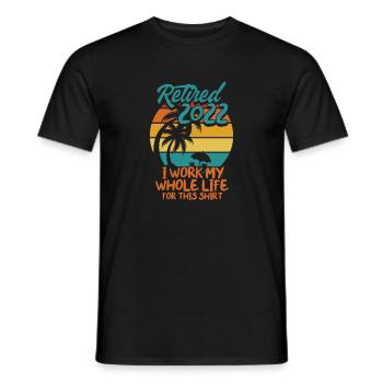 Pension de retraite Pension de pensionné Cadeau de pension de pensionné - T-shirt homme - noir - Devant - AI Model Male 178 light (178cm)