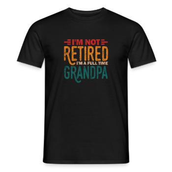 Retirement - Men's T-Shirt - black - Front - AI Model Male 178 light (178cm)