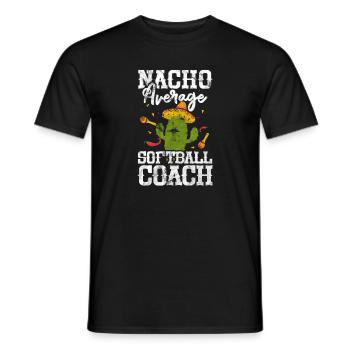 Entraîneur de softball - T-shirt homme - noir - Devant - AI Model Male 178 light (178cm)