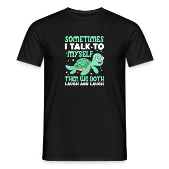 Tortue Tortue Sea Créatures marines Cadeau - T-shirt homme - noir - Devant - AI Model Male 178 light (178cm)