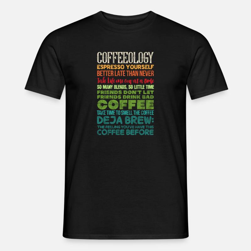 Kaffee - Männer T-Shirt - Schwarz
