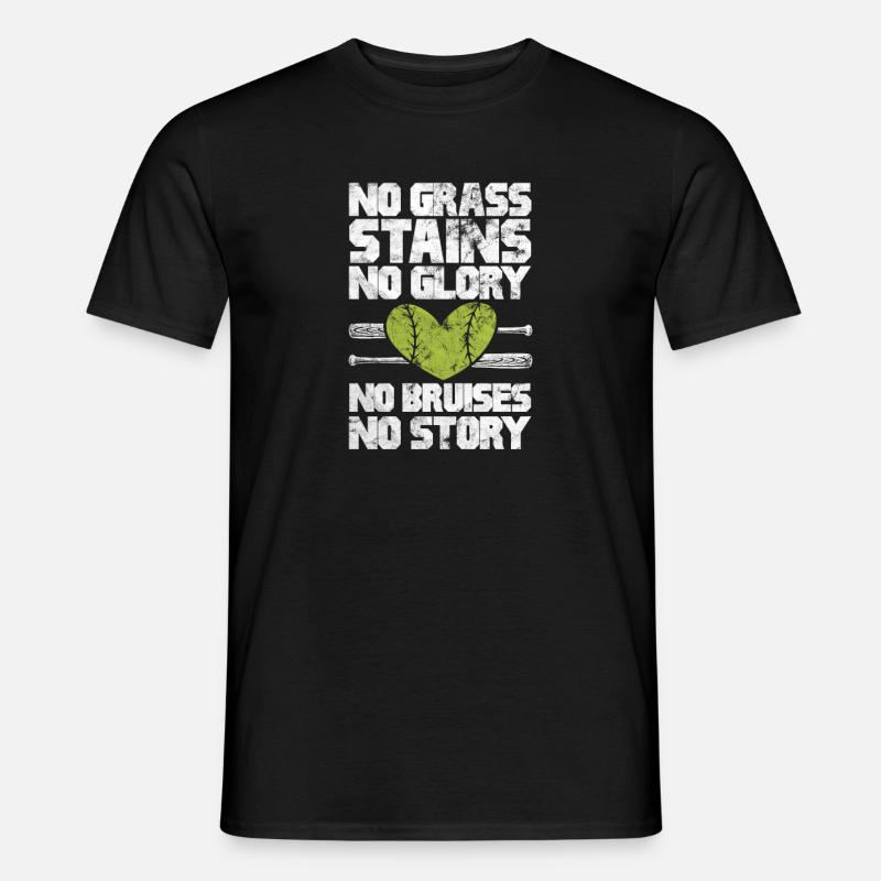 Softball - Männer T-Shirt - Schwarz