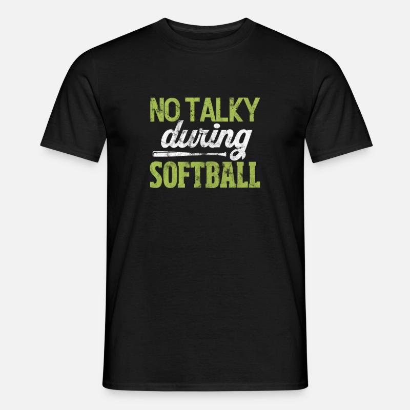 Softball - Männer T-Shirt - Schwarz