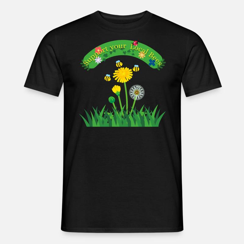 Support your Local Bees - Männer T-Shirt - Schwarz