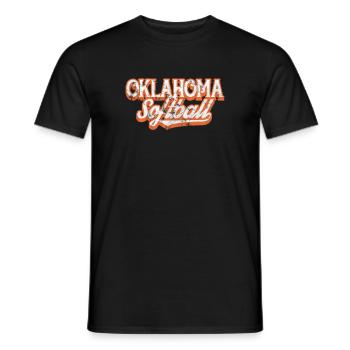 Oklahoma Softball - Men's T-Shirt - black - Front - AI Model Male 178 light (178cm)