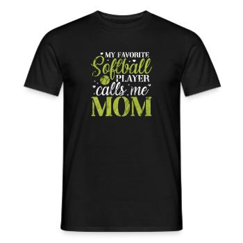 Mère de softball - T-shirt homme - noir - Devant - AI Model Male 178 light (178cm)
