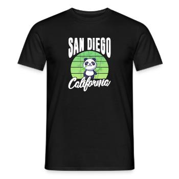 San Diego - Männer T-Shirt - Schwarz - Vorne - AI Model Male 178 light (178cm)