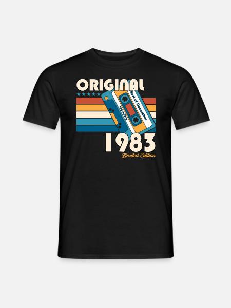Décembre Né 1983 Cadeau de 39e anniversaire - T-shirt homme - noir