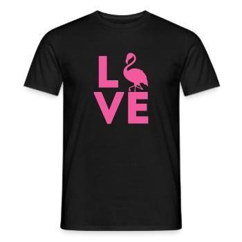 Flamingo Pink Bird Zoo Summer Holiday Gift - Men's T-Shirt - black - Front - AI Model Male 178 light (178cm)