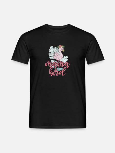 Flamingo Mutter - Männer T-Shirt - Schwarz
