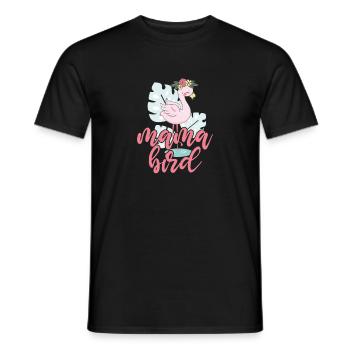 Flamingo Mother Pink Bird Mother's Day Gift - Men's T-Shirt - black - Front - AI Model Male 178 light (178cm)