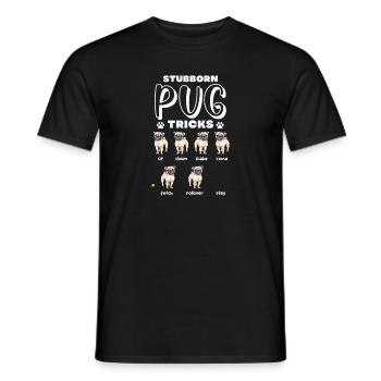 Carlin Chien Chien Ami Pet Pug Pug Pug Cadeau - T-shirt homme - noir - Devant - AI Model Male 178 light (178cm)
