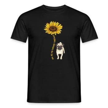 Carlin Chien Chien Ami Pet Pug Pug Pug Cadeau - T-shirt homme - noir - Devant - AI Model Male 178 light (178cm)