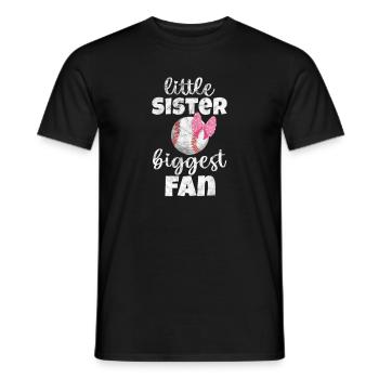 Baseball Soeur Frère Frères et Sœurs Cadeau - T-shirt homme - noir - Devant - AI Model Male 178 light (178cm)