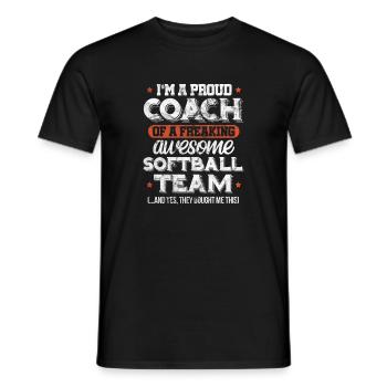 Entraîneur de softball - T-shirt homme - noir - Devant - AI Model Male 178 light (178cm)