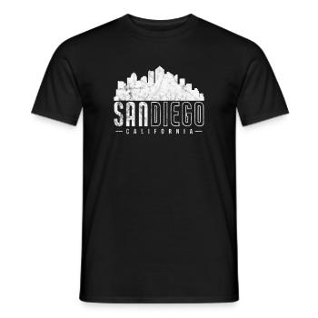 San Diego California USA Vacation America Gift - Men's T-Shirt - black - Front - AI Model Male 178 light (178cm)