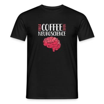 Coffee Neuroscience - Men's T-Shirt - black - Front - AI Model Male 178 light (178cm)