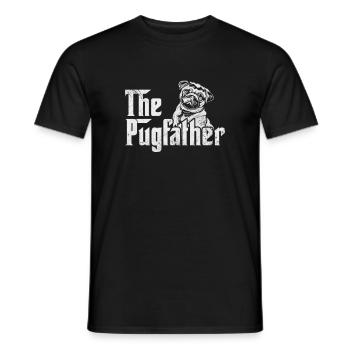Mops - Männer T-Shirt - Schwarz - Vorne - AI Model Male 178 light (178cm)
