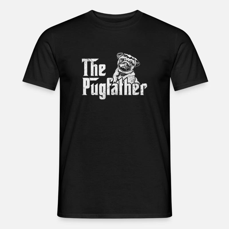 Mops - Männer T-Shirt - Schwarz