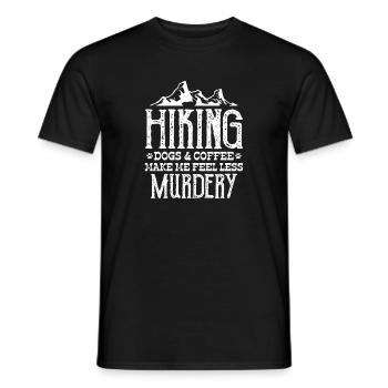 Kaffee Wandern Hunde Koffein Geschenk - Männer T-Shirt - Schwarz - Vorne - AI Model Male 178 light (178cm)