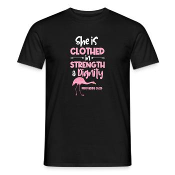 Flamingo Pink Vogel Zoo Sommer Urlaub Geschenk - Männer T-Shirt - Schwarz - Vorne - AI Model Male 178 light (178cm)