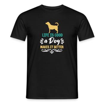 Golden Retriever - Männer T-Shirt - Schwarz - Vorne - AI Model Male 178 light (178cm)