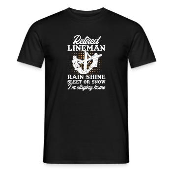 Retraite Lineman Pension Pensioner Gift - T-shirt homme - noir - Devant - AI Model Male 178 light (178cm)