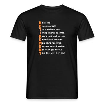 Pension de retraite Pension de pensionné Cadeau de pension de pensionné - T-shirt homme - noir - Devant - AI Model Male 178 light (178cm)