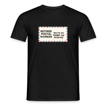 Retirement Pension Pensioner Post office clerk Gift - Men's T-Shirt - black - Front - AI Model Male 178 light (178cm)