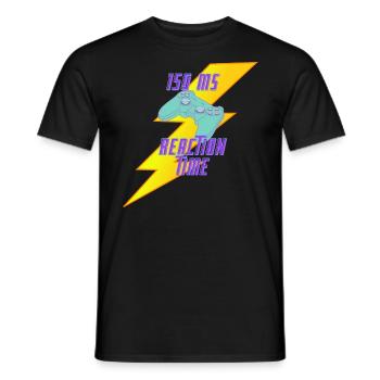 150 MS Reaction Time Shirt für Gamer - Männer T-Shirt - Schwarz - Vorne - AI Model Male 178 light (178cm)