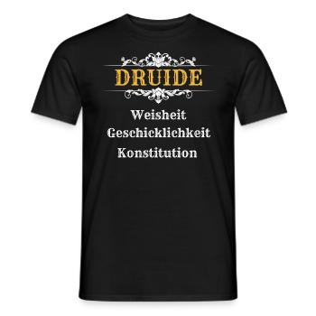 DRUIDE | Dungeons n Dragons, DSA, RPG - Männer T-Shirt - Schwarz - Vorne - AI Model Male 178 light (178cm)