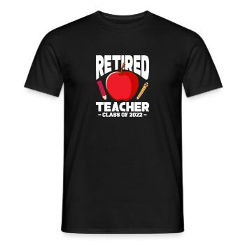 Retraite Enseignant Pension Pensionné Enseignant Cadeau d’enseignant - T-shirt homme - noir - Devant - AI Model Male 178 light (178cm)