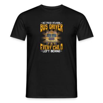 Chauffeur d’autobus à la retraite - T-shirt homme - noir - Devant - AI Model Male 178 light (178cm)
