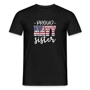 Soeur Frère Frères et sœurs Cadeau de famille - T-shirt homme - noir - Devant - AI Model Male 178 light (178cm)