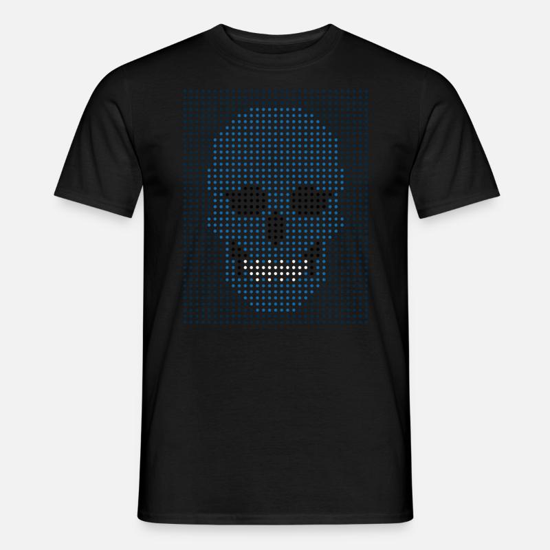 Digital dot skull - Men’s T-shirt - black