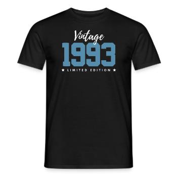 30 ans né en 1993 rétro 30e anniversaire - T-shirt homme - noir - Devant - AI Model Male 178 light (178cm)