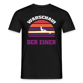 Warschau der Einer - Achtung Shirt - Männer T-Shirt - Schwarz - Vorne - AI Model Male 178 light (178cm)