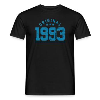 30 ans né en 1993 rétro 30e anniversaire - T-shirt homme - noir - Devant - AI Model Male 178 light (178cm)
