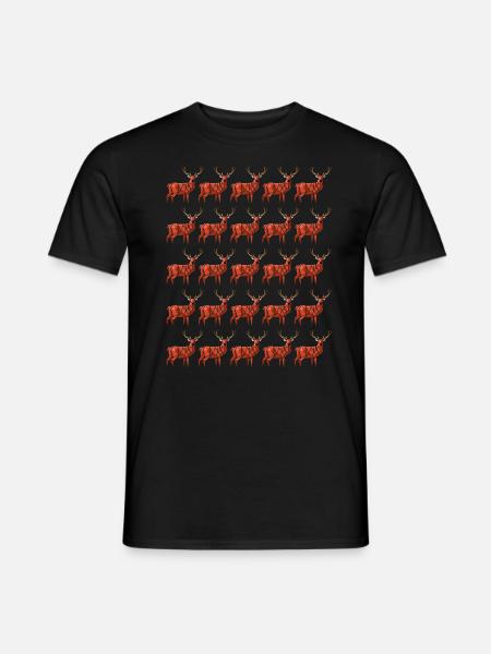 Deer patron saint - Men's T-Shirt - black