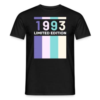 30 ans né en 1993 rétro 30e anniversaire - T-shirt homme - noir - Devant - AI Model Male 178 light (178cm)