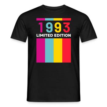 30 ans né en 1993 rétro 30e anniversaire - T-shirt homme - noir - Devant - AI Model Male 178 light (178cm)