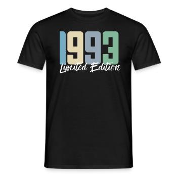 30 ans né en 1993 rétro 30e anniversaire - T-shirt homme - noir - Devant - AI Model Male 178 light (178cm)