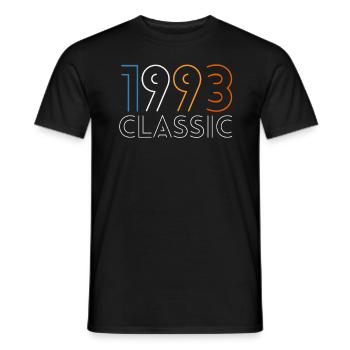 30 ans né en 1993 rétro 30e anniversaire - T-shirt homme - noir - Devant - AI Model Male 178 light (178cm)