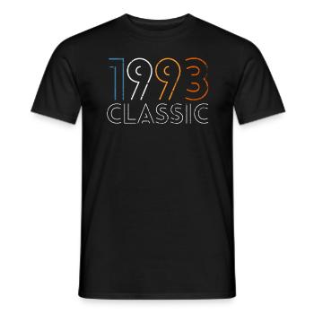 30 ans né en 1993 rétro 30e anniversaire - T-shirt homme - noir - Devant - AI Model Male 178 light (178cm)