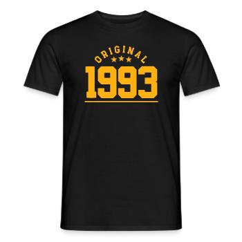 30 ans né en 1993 rétro 30e anniversaire - T-shirt homme - noir - Devant - AI Model Male 178 light (178cm)