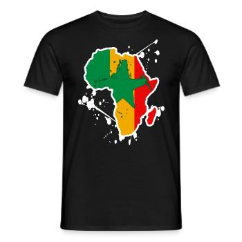 CHAN Senegal Africa - Men's T-Shirt - black - Front - AI Model Male 178 light (178cm)