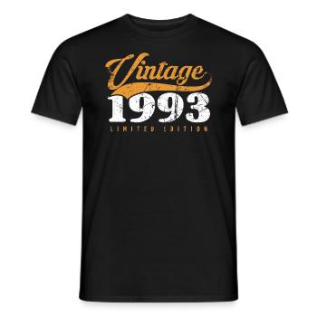 30 ans né en 1993 rétro 30e anniversaire - T-shirt homme - noir - Devant - AI Model Male 178 light (178cm)
