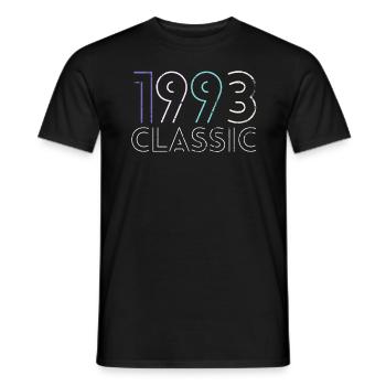 30 ans né en 1993 rétro 30e anniversaire - T-shirt homme - noir - Devant - AI Model Male 178 light (178cm)